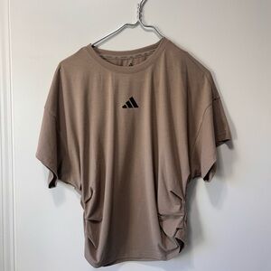 Adidas Men's Tan Short Sleeve Tee